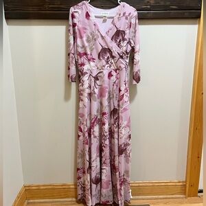EnFocus Studio Floral Pink Maxi Dress Size 12